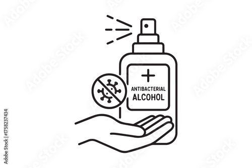 Sanitizer alcohol gel in hands rub clean hand hygiene prevention of coronavirus virus
