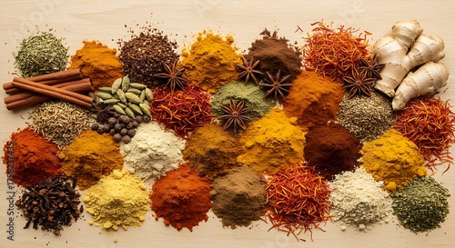 Vibrant Spice Assortment for Culinary Delights