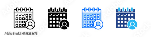 Leave Management Icon Set Multiple Style Collection