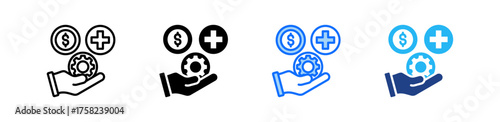 Employee Benefits Icon Set Multiple Style Collection