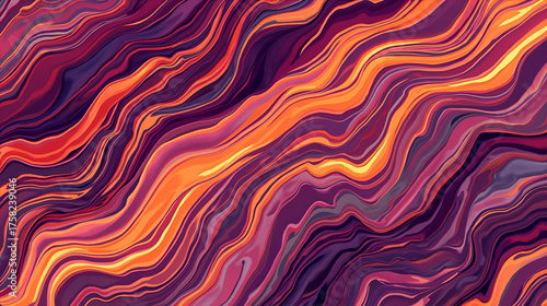 Abstract colorful red background pattern with seamless wave lines vector illustration design and geometric ornament texture art backdrop.