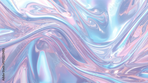 Wallpaper Mural Abstract digital art of colorful flowing waves with a dynamic light blue motion texture, perfect for a modern graphic design vector backdrop or wallpaper. Torontodigital.ca