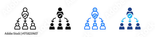 Task Delegation Icon Set Multiple Style Collection