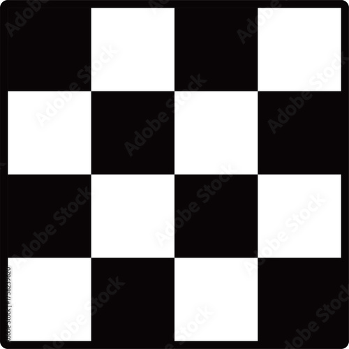 チェス盤のアイコン　モノトーン