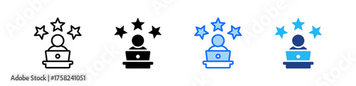 Job Satisfaction Icon Set Multiple Style Collection
