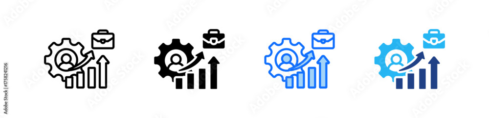 Obraz premium Career Development Icon Set Multiple Style Collection