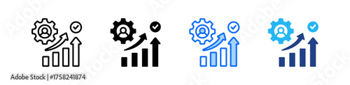 Workplace Productivity Icon Set Multiple Style Collection