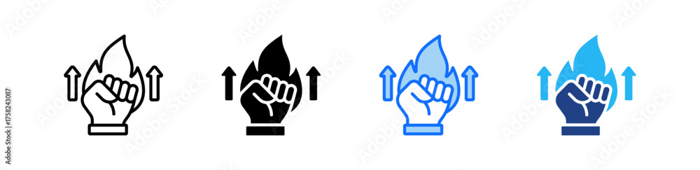 Obraz premium Leadership Icon Set Multiple Style Collection