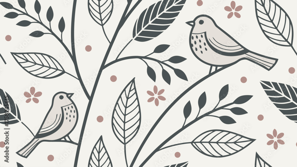 Fototapeta premium seamless-scandinavian-style-pattern--simple-shapes (1)