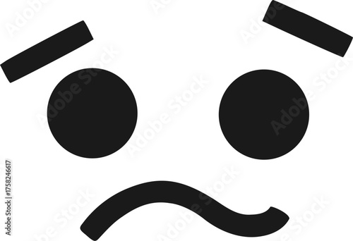 Worried expression design