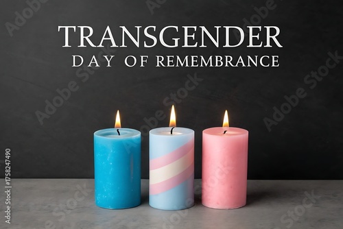 Transgender Day Of Remembrance Candles For Memorial Calm, Somber Still Life Reflecting Hope And Respect

