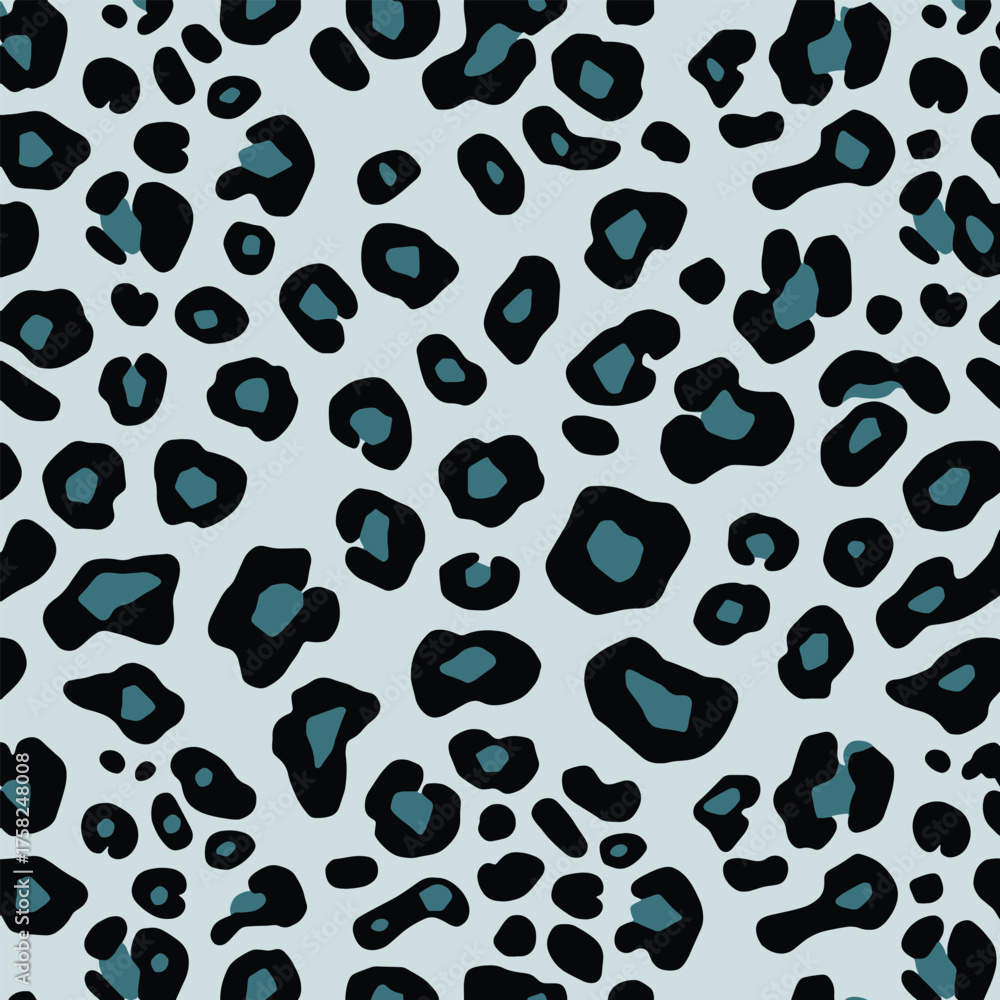 Fototapeta premium Seamless Animal Print Vector – Black Leopard Zebra Pattern for Fashion, Apparel Fabric