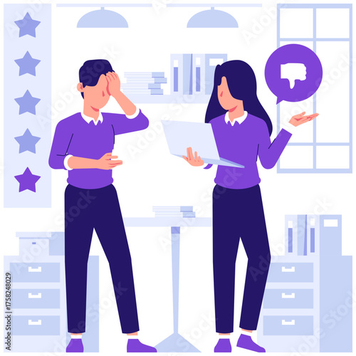 receiving a low rating