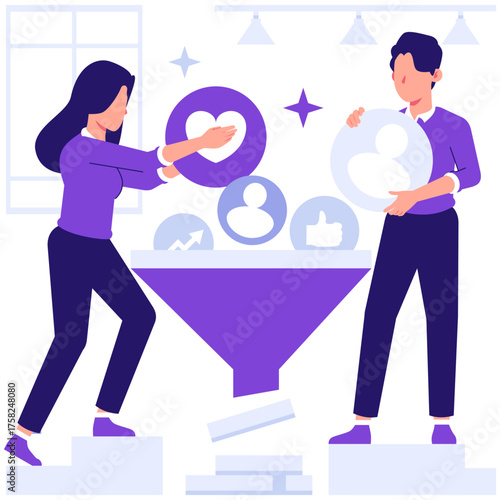 men and women who put audiences through filters to make money