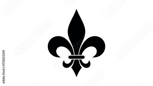  Black Fleur de Lis Symbol emblem heraldry