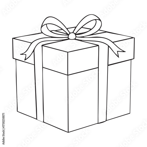 Elegant gift box with ribbon and bow, ready for your holiday and celebration needs