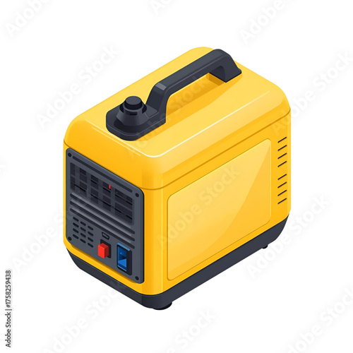 3D Isometric Welding Machine Icon Industrial Power Tool for Metal Fabrication and Construction Engineering