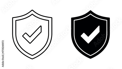 check with design  shield illustration