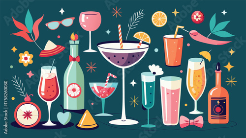 A monochrome illustration of various knives and forks clustered together in a decorative manner..eps