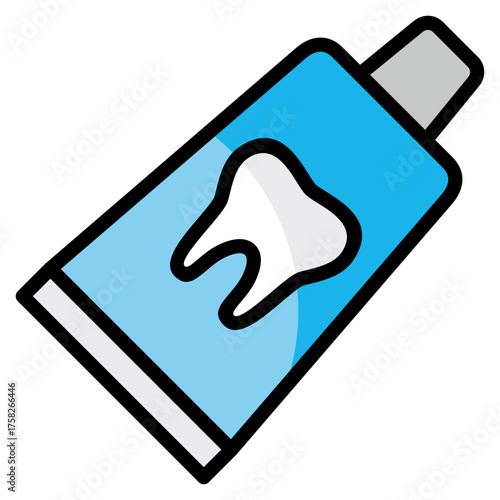 Toothpaste Tube  Icon Element For Design