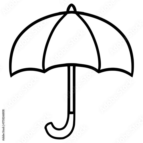 doodle umbrella illustration hand drawn outline vector