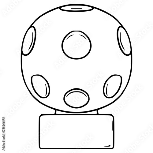 disco ball illustration hand drawn outline vector