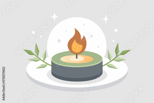 tealight candle icon round tealight candle in glass holder
