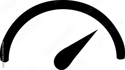 Speedometer Icons, Tachometer Sign Gauge Symbol editable Stroke ,Fill Vector Illustration, isolated on transparent background, speedometer icon needle pointing maximum speed.Speedometer Icons, Tachome