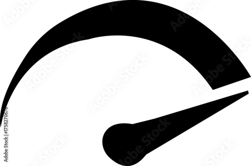 Speedometer Icons, Tachometer Sign Gauge Symbol editable Stroke ,Fill Vector Illustration, isolated on transparent background, speedometer icon needle pointing maximum speed.