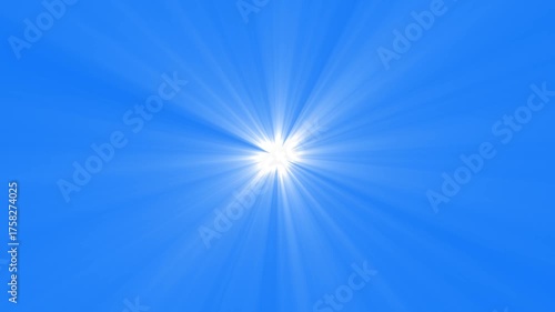 Wallpaper Mural Shining star and light rays motion graphics with green screen background, High-quality stock footage of sun rays light effects. Torontodigital.ca