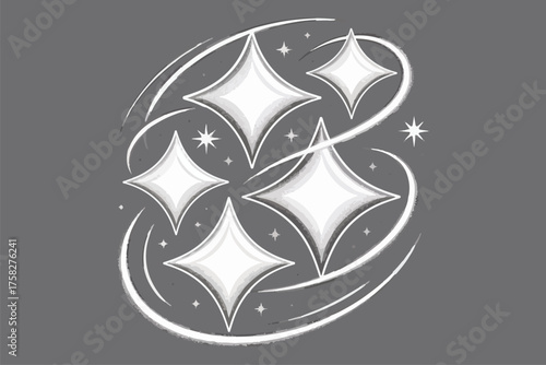 Shooting Star Path Vector Illustration
