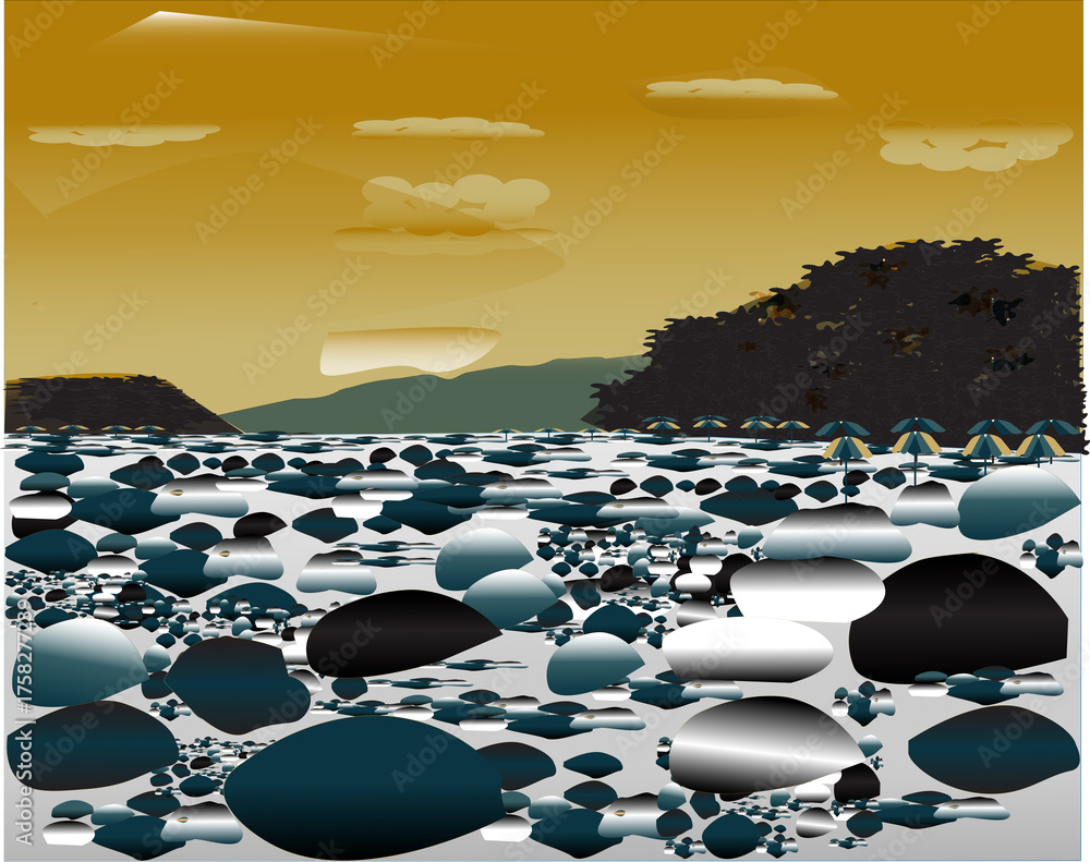 Obraz premium sea and sun background
