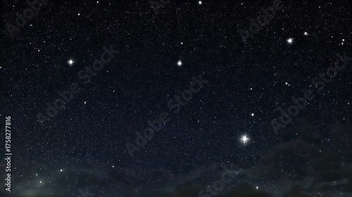 A vast, dark night sky filled with countless shining stars