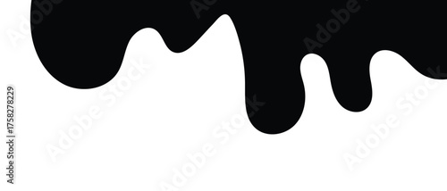 Liquid flowing Icon, black spilled liquid icon, water drop icon, blood drop and oil dropping icon.