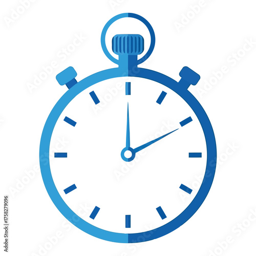 Vector art of blue stopwatch