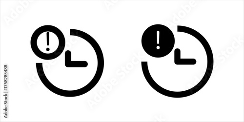 Time delay icon. Isolated on white. icon set . vector illustration, pictogram isolated on white background. color editable	
