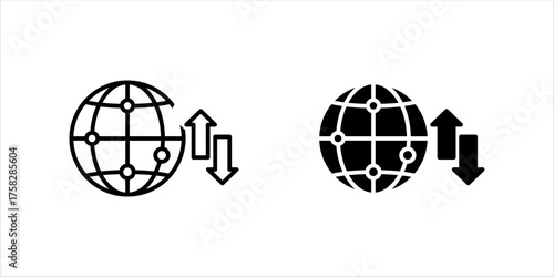 international trading icon set . vector illustration, pictogram isolated on white background. color editable