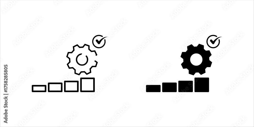 Obraz premium Real-Time Analytics, Real-Time Monitoring, Live Data Analysis Vector icon set Design