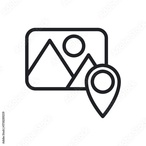 Geotagged Image File with Location Pin Icon