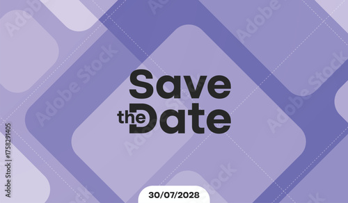 Save the date banner. Can be used for business, marketing and advertising. logo graphic design of event summit made for Technology and upcoming events. Vector EPS 10