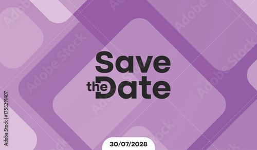 Save the date banner. Can be used for business, marketing and advertising. logo graphic design of event summit made for Technology and upcoming events. Vector EPS 10