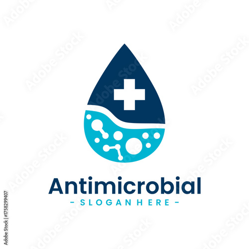 Antimicrobial icon vector. Science logo concept.