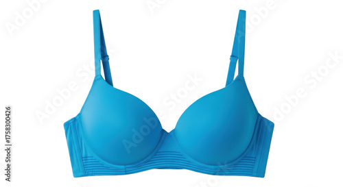 Isolated blue brassiere studio shot intimate apparel, fashion underwear for sale online