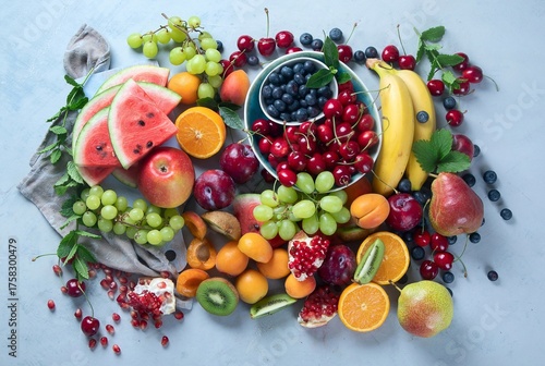 Fresh Colorful Fruits Assortment