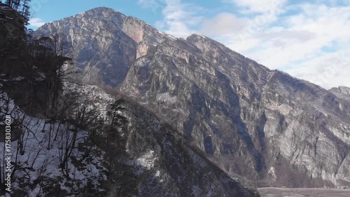 Rocky dolomite mountains of the Caucasus range.
