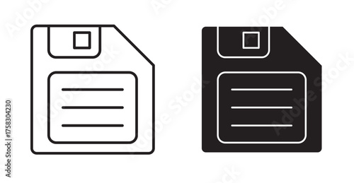 The floppy disk icon is a visual representation of a physical floppy disk, which has become a universal symbol for saving digital files, even though the technology is outdated.