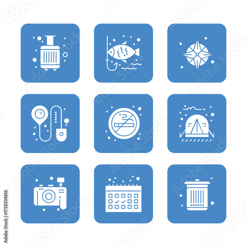Travel icon set collection. Linear icon collection. Editable stroke. Vector illustration. tourism and outdoor recreation icon set collection