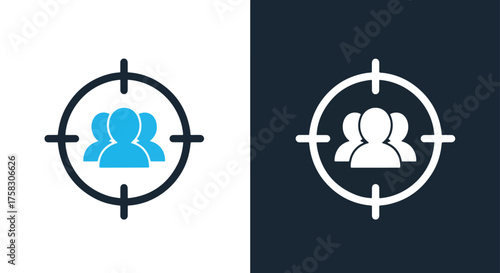 Target audience icon set scalable vector illustration for marketing and business -  editable modern style icon.