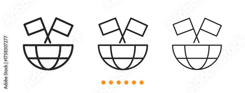 Democracy icon. Thin line icon vector