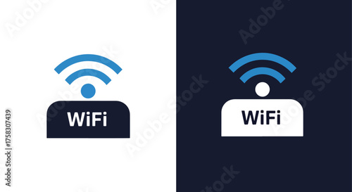 Scalable vector icon of a wifi router with signal waves for wireless connectivity -  editable modern style icon.